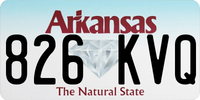AR license plate 826KVQ