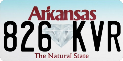 AR license plate 826KVR