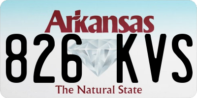 AR license plate 826KVS