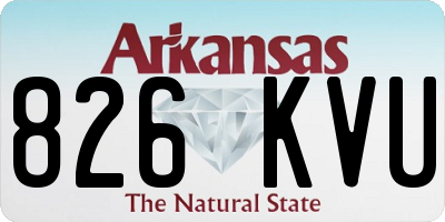 AR license plate 826KVU