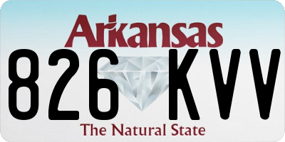 AR license plate 826KVV