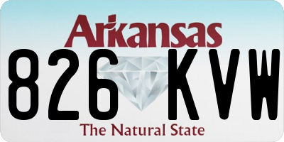 AR license plate 826KVW