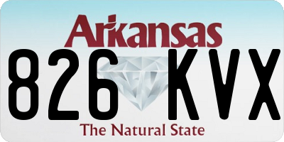 AR license plate 826KVX
