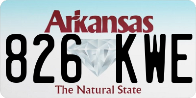 AR license plate 826KWE