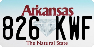 AR license plate 826KWF