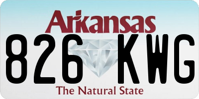 AR license plate 826KWG