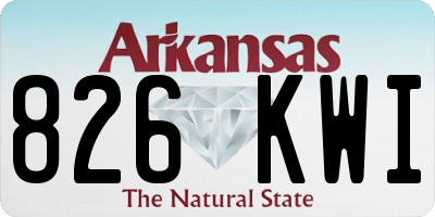 AR license plate 826KWI