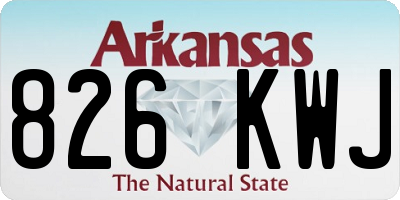 AR license plate 826KWJ