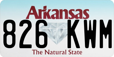 AR license plate 826KWM