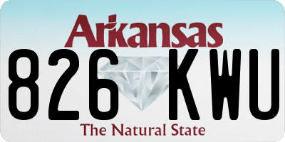 AR license plate 826KWU