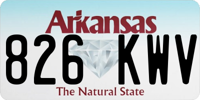 AR license plate 826KWV