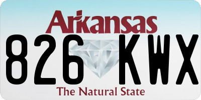 AR license plate 826KWX