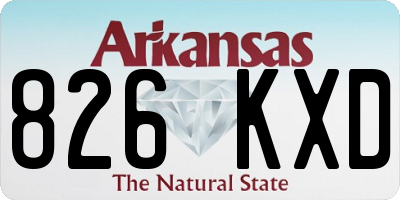AR license plate 826KXD