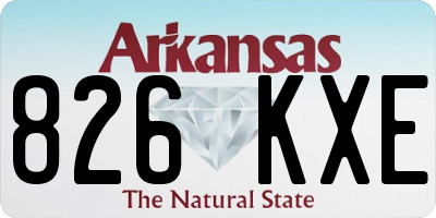 AR license plate 826KXE