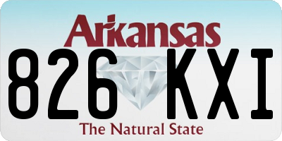 AR license plate 826KXI