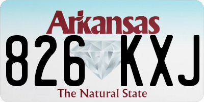 AR license plate 826KXJ