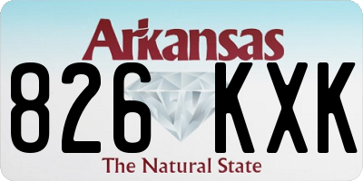 AR license plate 826KXK