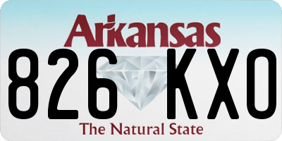 AR license plate 826KXO