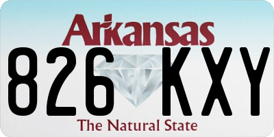 AR license plate 826KXY