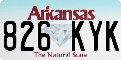 AR license plate 826KYK
