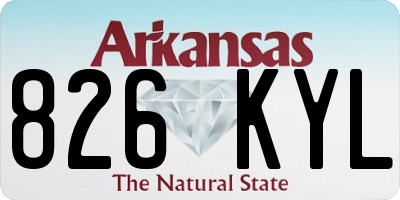 AR license plate 826KYL