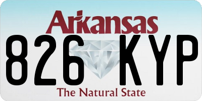 AR license plate 826KYP