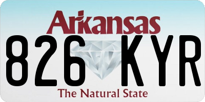 AR license plate 826KYR