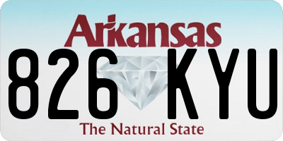 AR license plate 826KYU