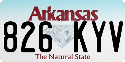 AR license plate 826KYV