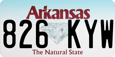 AR license plate 826KYW