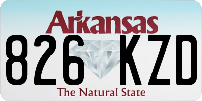 AR license plate 826KZD