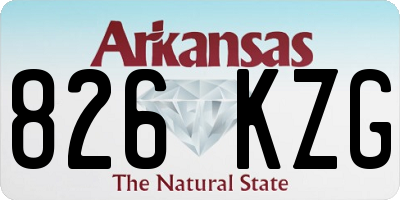 AR license plate 826KZG