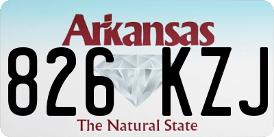 AR license plate 826KZJ
