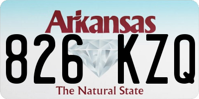 AR license plate 826KZQ