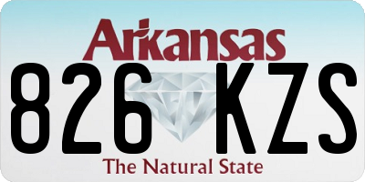 AR license plate 826KZS