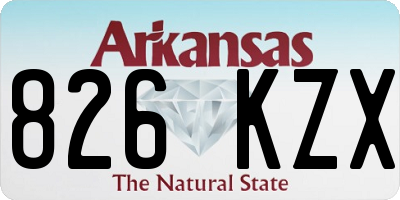 AR license plate 826KZX