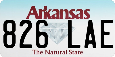 AR license plate 826LAE