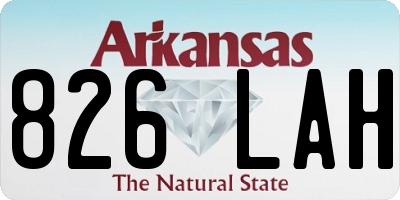 AR license plate 826LAH