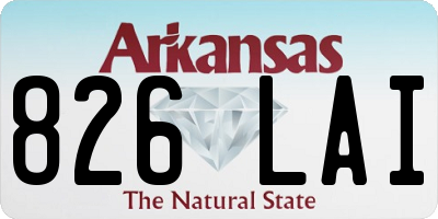 AR license plate 826LAI