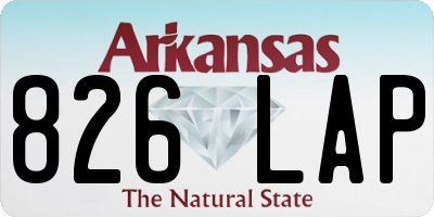 AR license plate 826LAP