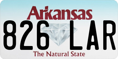 AR license plate 826LAR
