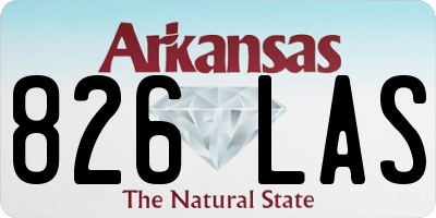 AR license plate 826LAS