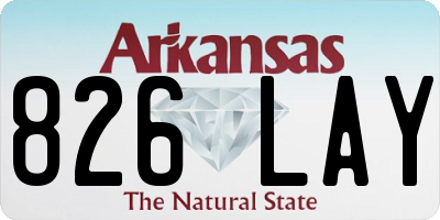 AR license plate 826LAY