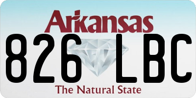 AR license plate 826LBC