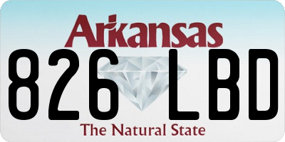 AR license plate 826LBD