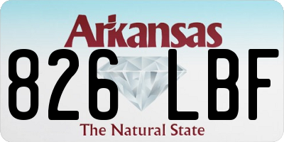 AR license plate 826LBF
