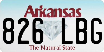 AR license plate 826LBG