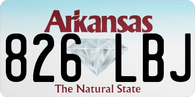 AR license plate 826LBJ