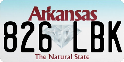 AR license plate 826LBK