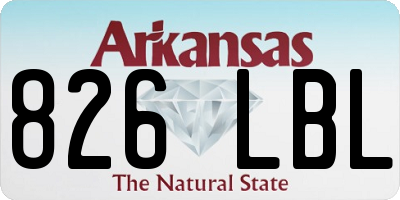 AR license plate 826LBL